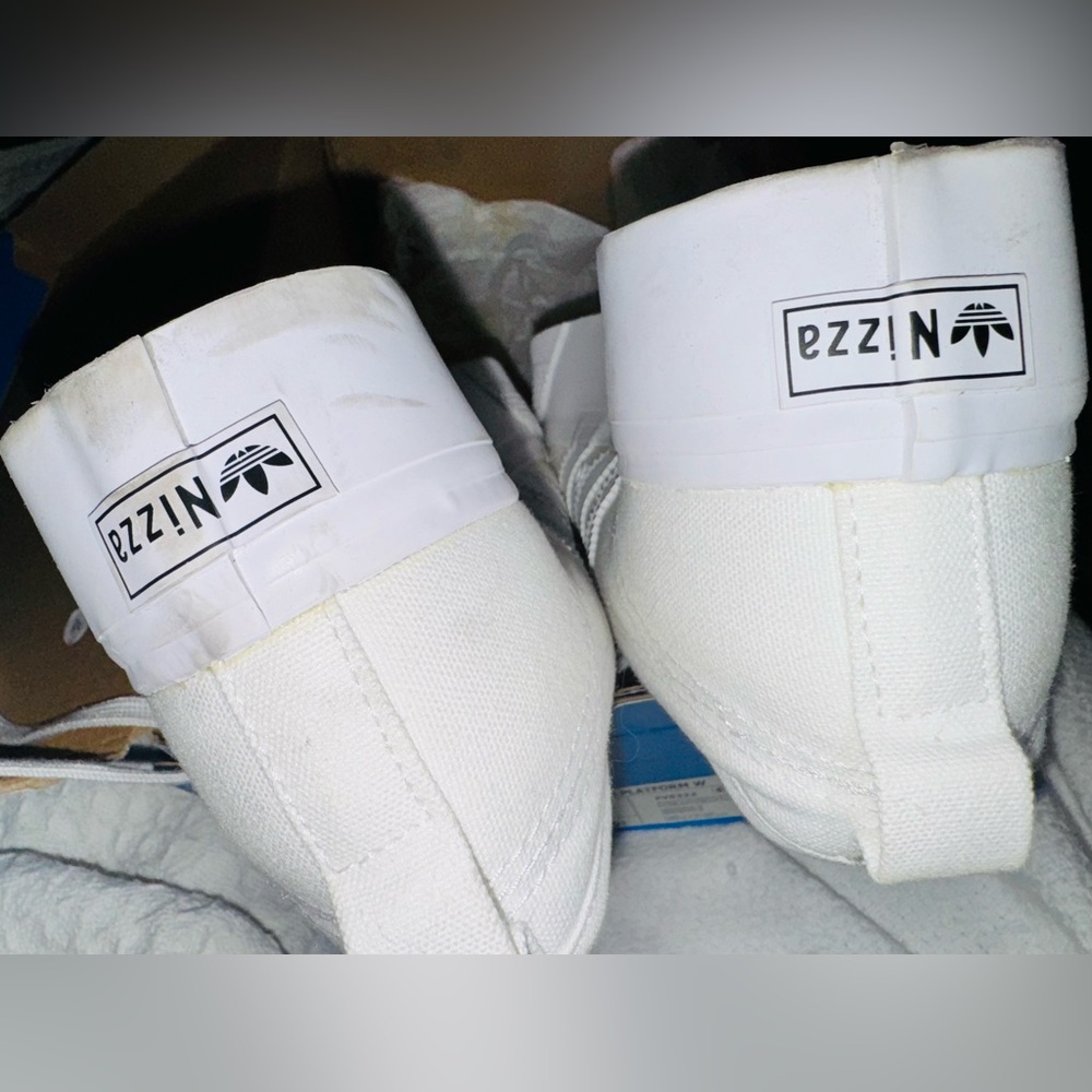 Adidas Platform White Canvas Sneakers - Picture 5 of 8